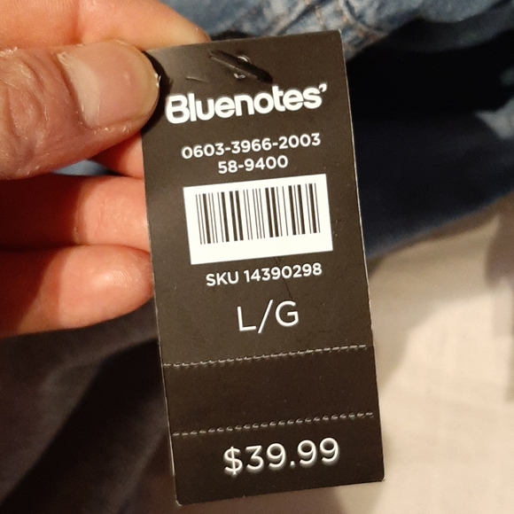 Mens bluenotes hooded jean button up nwt - Picture 3 of 3